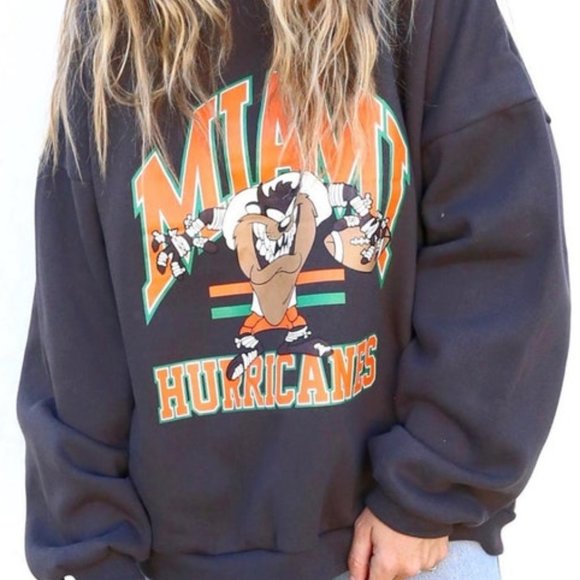 Gildan Other - Vintage NCAA Miami Hurricanes Looney Tunes Taz Shirt, University Of Miami Shirt,